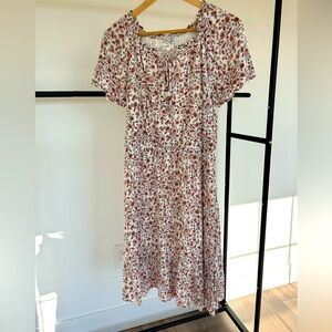 Naif floral knee length dress